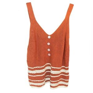 NWT JM Sportswear Tropic Tango Picante Sweater Tank Size XL.